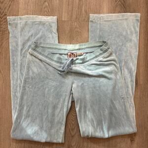 Y2k light blue summer vintage juicy couture tracksuit pants
